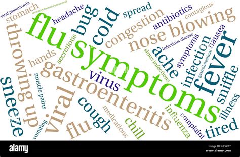 Flu Word Cloud On A White Background Stock Vector Image And Art Alamy