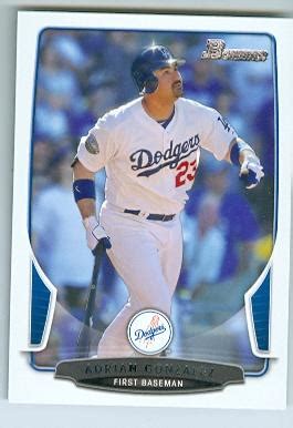 Adrian Gonzalez baseball card (Los Angeles Dodgers) 2013 Topps Bowman #176