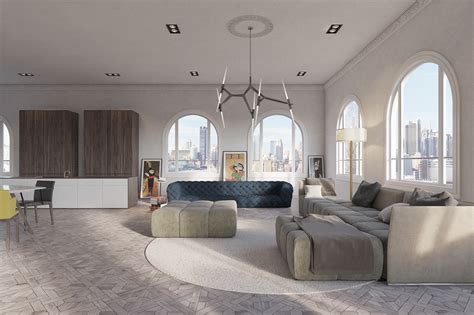 Loft interior, New York on Behance