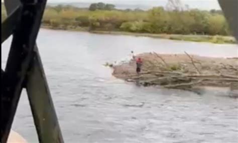Storm Amy: Man rescued from River Spey by Coastguard
