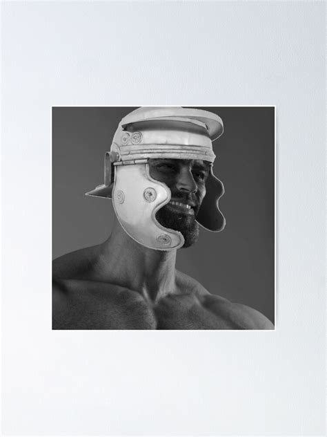 Roman Gigachad With Helmet Poster By Mad Boy Redbubble