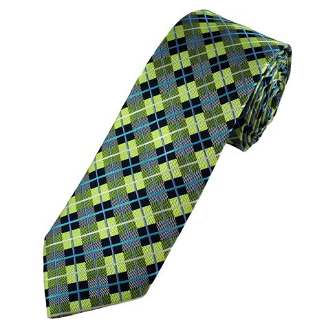 Tresanti Celeste Lime Green Navy Sky Blue And Silver Tartan Checked