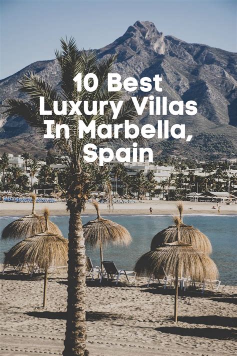 palm trees on the beach with text overlay that reads 10 best luxury villages in marbella, spain