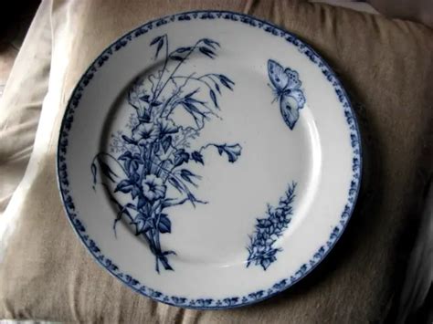 BEL ASSIETTE PLATE ancienne Sarreguemines signé Carmen époq année 1875