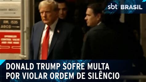 Juiz multa Trump por violar ordem de silêncio durante julgamento SBT