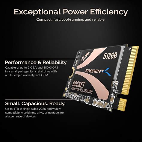 Buy SABRENT Rocket 2230 NVMe 4.0 512GB High Performance PCIe 4.0 M.2 ...
