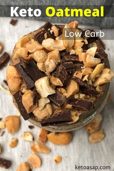 Easy Keto Breakfast Oatmeal Low Carb Recipe Only 3 Net Carbs Ketoasap