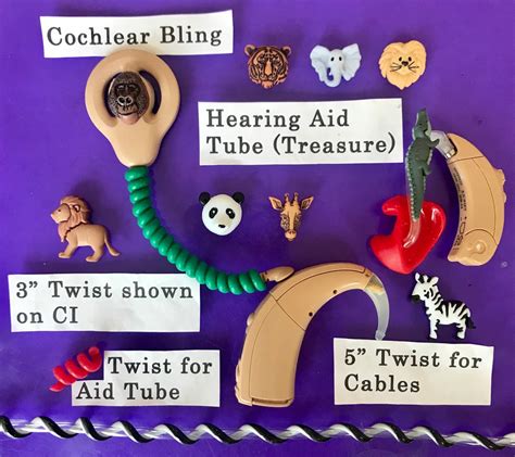 Cochlear Implant Accessories or BAHA Accessories cochlear Bling or Hearing Aid Accessories tube ...