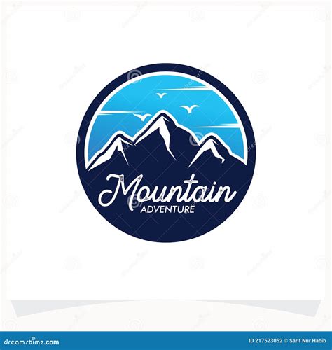 Mountain Adventure Logo Design Template Stock Vector Illustration Of