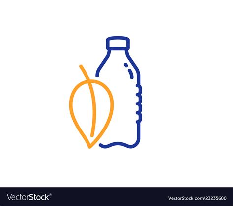 Water Bottle Line Icon Soda Aqua Sign Royalty Free Vector