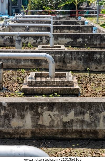 Sludge Drying Bed Waste Water Treatment Plant Stock Photo 2131356103