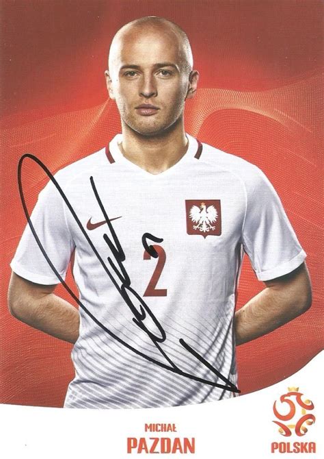 Michał PAZDAN autograf LEGIA POLSKA karta PZPN Warszawa Kup