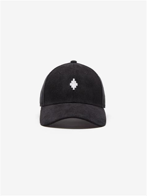 Cross Embroidered Corduroy Baseball Cap Marcelo Burlon Official Site