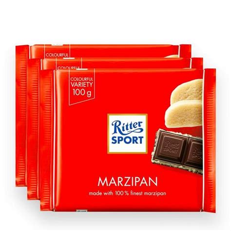 Ritter Sport Marzipan Dark Chocolate 100g ( Pack of 3) Ritter Sport ...