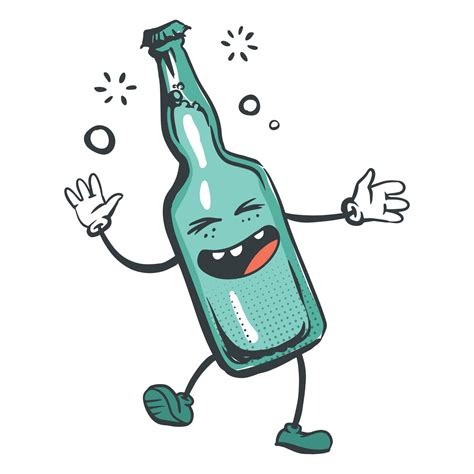 Happy Beer Bottle Cartoon Vector Quality Illustration Vector