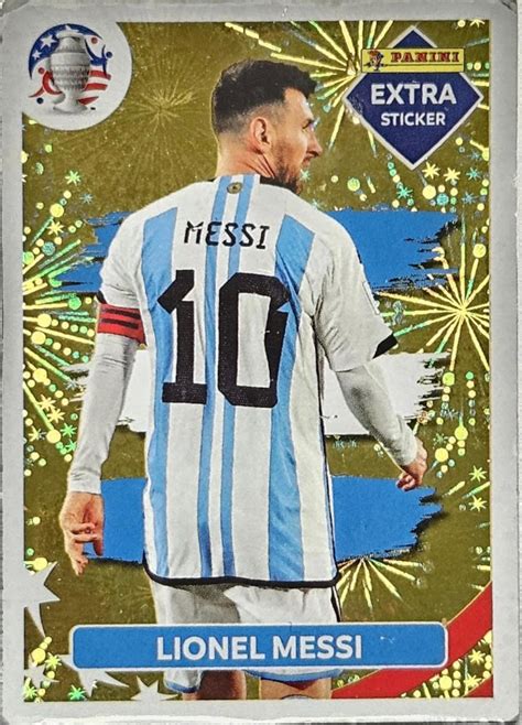 Figurita Lionel Messi Extra Gold Copa Am Rica Zorrilla