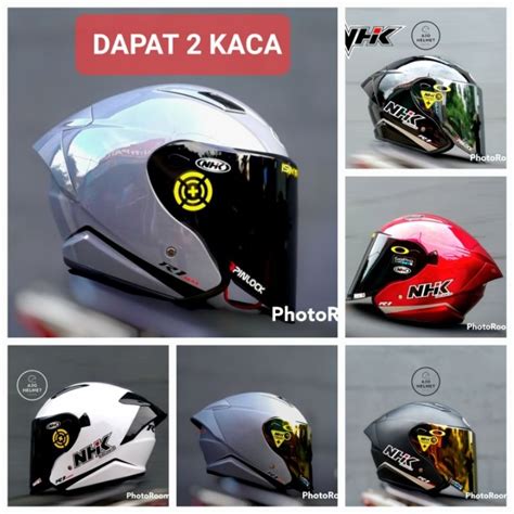 Jual Helm Nhk R Max Solid Paket Ganteng Venom Visor Spoiler Asli