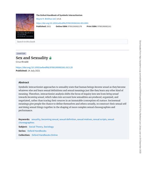 Sex And Sexuality Pdf Behavioural Sciences Science