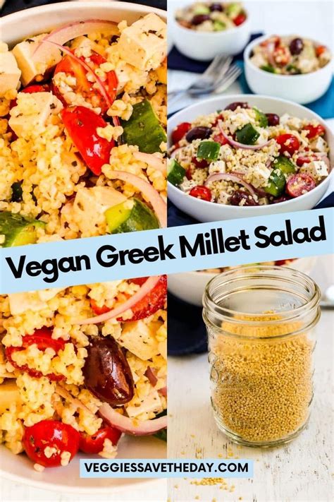vegan greek millet salad recipe millet vegan recipes