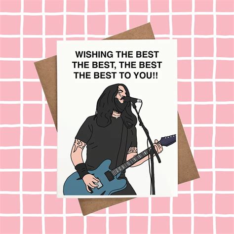 Dave Grohl Card Dave Grohl Birthday Card Foo Fighters - Etsy