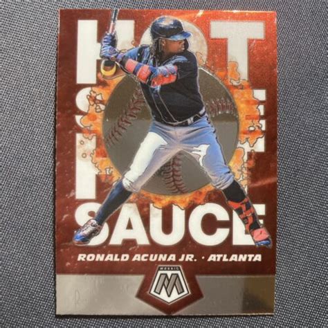 RONALD ACUNA JR Panini Mosaic HOT SAUCE Insert Card HS Atlanta Braves EBay