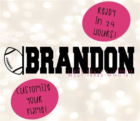 Football Name SVG Boys Monogram Svg Custom Footballl Svg - Etsy | Boy ...