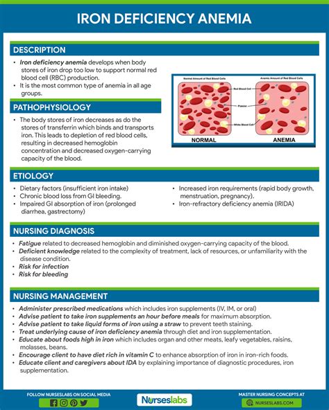 Iron Deficiency Anemia Concept Map