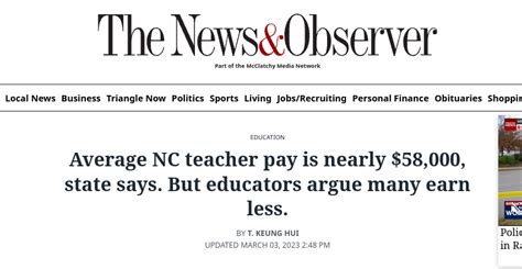 The Average Nc Teacher Salary Is Almost 58000 Heres Why That Is