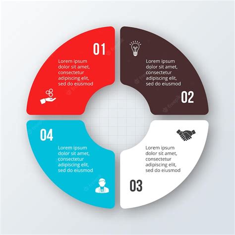 Diagrama De Ciclo Dividido Em 4 Etapas Modelo Infográfico De Quatro