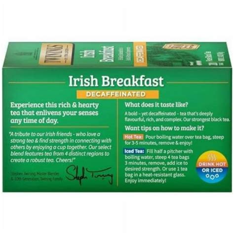 Twinings Irish Breakfast Decaffeinated Pure Black Tea Bags 20 Count 1