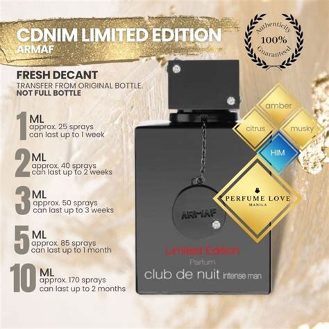 Decant Club De Nuit Intense Man Limited Edition Parfum Lazada PH