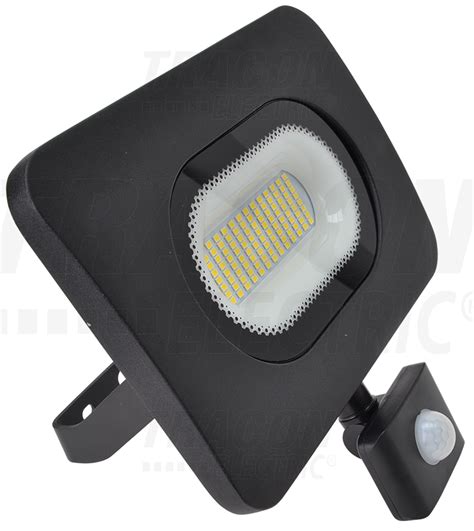 Projecteur led smd noir avec détecteur de mouvement 50w