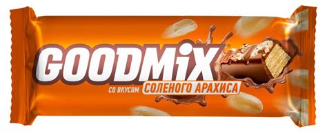 Шоколад молочный Goodmix Salted Peanut taste с начинкой со вкусом ...
