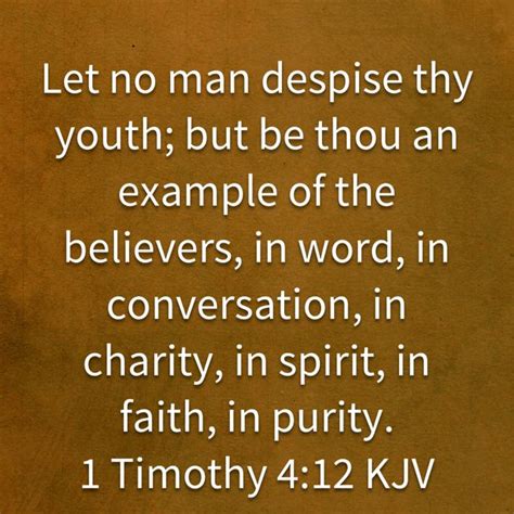 1 Timothy 4 12 KJV Kjv 1 Timothy 4 12 King James Bible