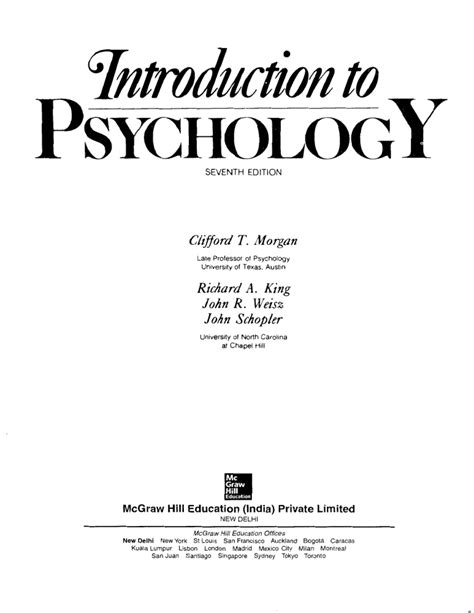 Psychology An Introduction 4th Edition