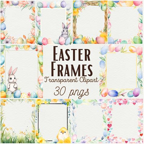 Aquarell Ostern Rahmen Clipart Floral Border Clipart Floral Ostern PNG