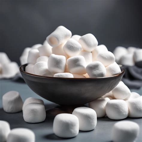 Premium Photo Small Round White Marshmallows On Clean Studio