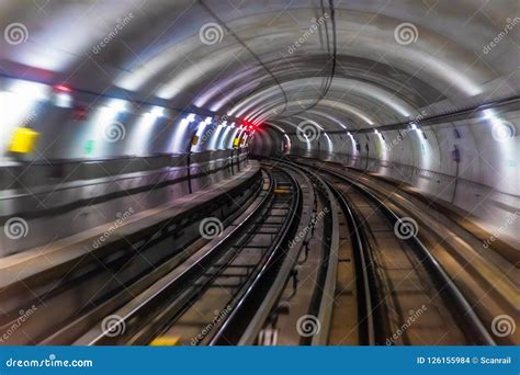 subway metro underground tube tunnel stock photo image  illuminated