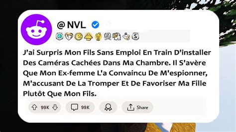 J ai Surpris Mon Fils Sans Emploi En Train D installer Des Caméras