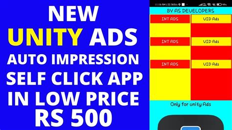 Unity Ads Self Click Check Unity Ads Earning Unity Ads