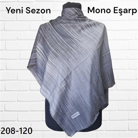 Bonjela Desenli Mono Eşarp 208-120 - Dimi - Flamlı - Pamuklu Eşarp - 54 ...