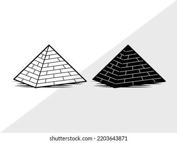 Pyramid Svg Printable Vector Illustration Stock Vector (Royalty Free ...