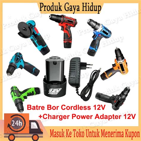 Jual Baterai Mesin Bor Cas 12 V Cordless Drill Charger Baterai Lithium