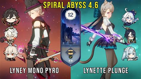 C Lyney Mono Pyro And C Lynette Plunge Genshin Impact Abyss