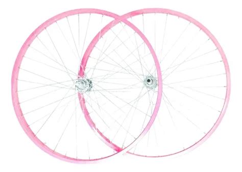 Rines Para Bicicleta Par Aros Aluminio Ligeros Rosa | Meses sin interés
