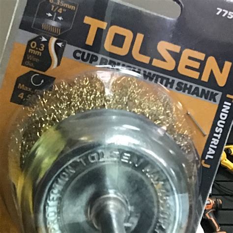 Tolsen Crimped Wire Cup Brush With Shank Atlas Industrial