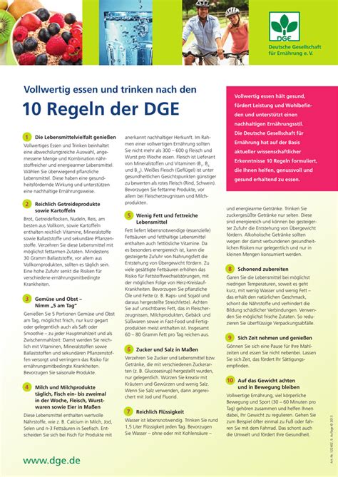 10 Regeln Der Dge Deutsche Gesellschaft Für Ernährung