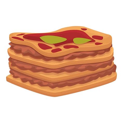 Premium Vector Sauce Lasagna Icon Cartoon Vector Lasagne Pasta Baked