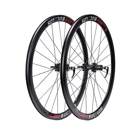 Buy BUCKLOS 700C Road Bike Wheelset Disc Rim Brake With Carbon Hub