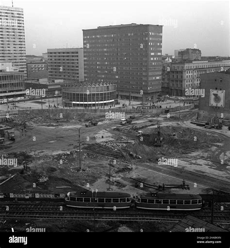 Warszawa 1969 11 Przebudowa skrzyowania ul Marsza³kowskiej i Alei